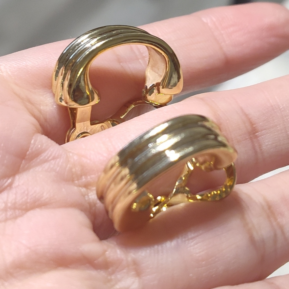TJG Clip-on Hoops Earrings - Picture 4 of 8